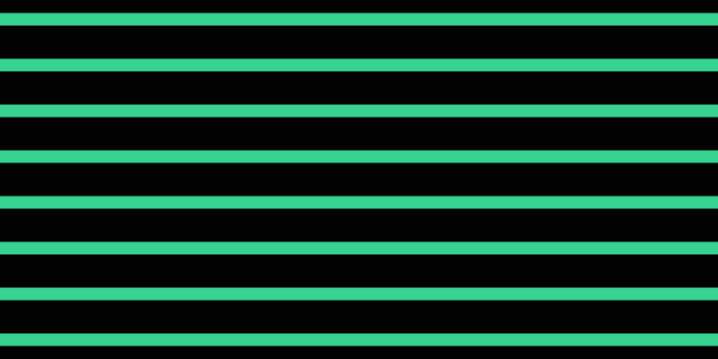 Black, #36d393 horizontal lines, fourteen pixels wide, thirty-seven pixels apart