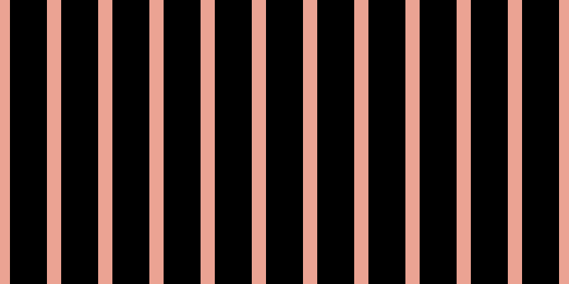 Black, #eba393 vertical lines, twenty pixels wide, fifty-two pixels apart