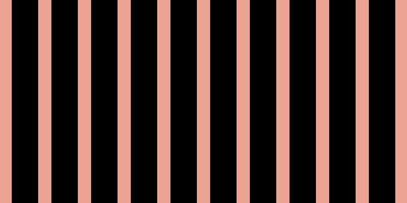 Black, #eba393 vertical lines, twenty-six pixels wide, fifty-two pixels apart