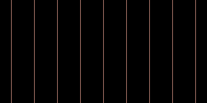 Black, #eba393 vertical lines, two pixels wide, eighty-seven pixels apart
