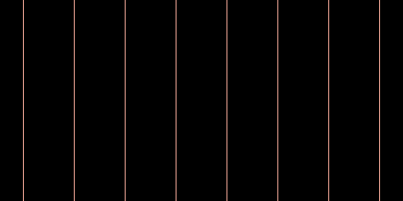 Black, #eba393 vertical lines, two pixels wide, ninety-nine pixels apart