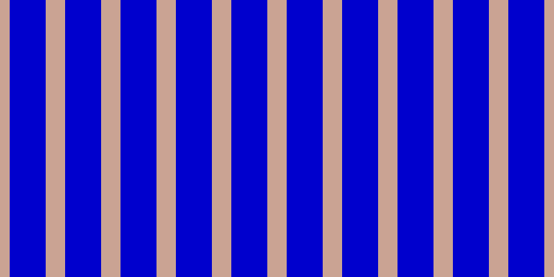 Medium blue, #caa393 vertical lines, twenty-eight pixels wide, fifty-two pixels apart