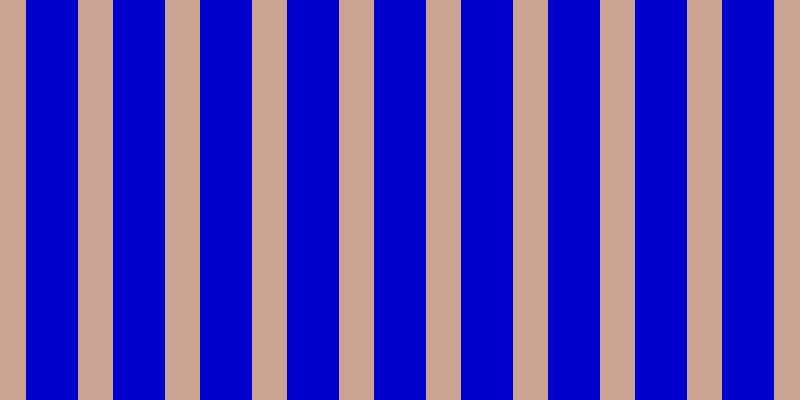 Medium blue, #caa393 vertical lines, thirty-five pixels wide, fifty-two pixels apart