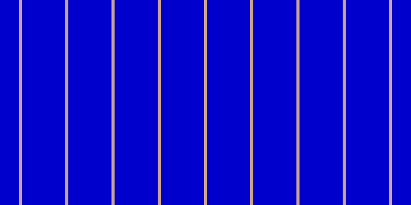 Medium blue, #caa393 vertical lines, six pixels wide, eighty-four pixels apart