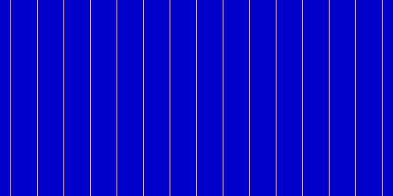 Medium blue, #eba393 vertical lines, two pixels wide, fifty-two pixels apart