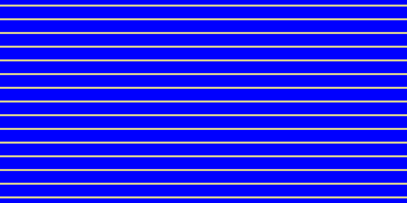 Blue, #dbd393 horizontal lines, four pixels wide, twenty-three pixels apart