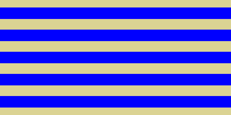 Blue, #dbd393 horizontal lines, thirty-seven pixels wide, forty pixels apart