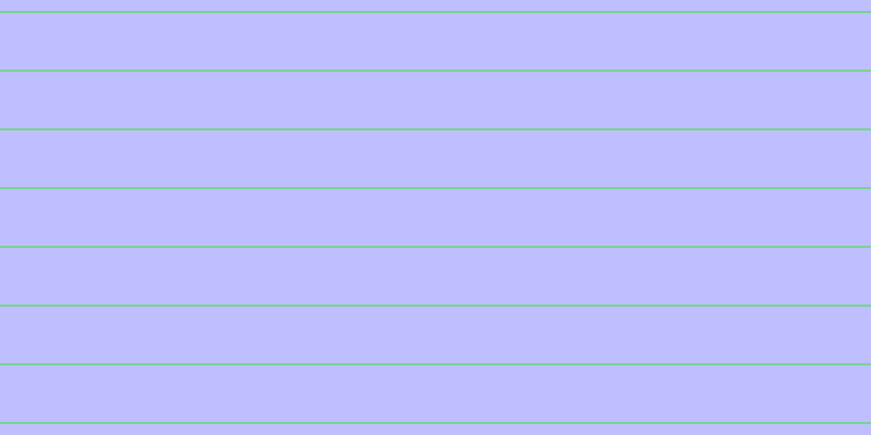 Blue (25%), #78d393 horizontal lines, two pixels wide, fifty-two pixels apart
