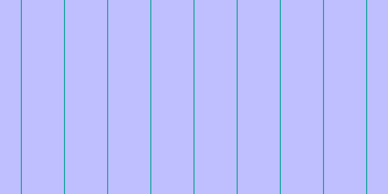 Blue (25%), #04a393 vertical lines, two pixels wide, eighty-seven pixels apart