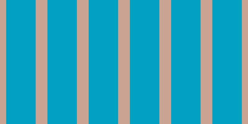 #00a1c2, #caa393 vertical lines, thirty-eight pixels wide, ninety-five pixels apart