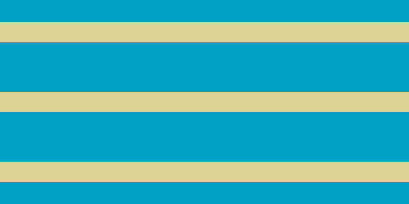 #00a1c6, #dbd393 horizontal lines, forty pixels wide, ninety-seven pixels apart
