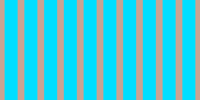 #00deff, #caa393 vertical lines, twenty-seven pixels wide, fifty-two pixels apart