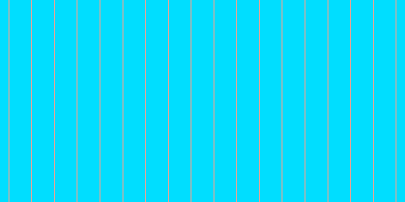 #00deff, #eba393 vertical lines, two pixels wide, forty-three pixels apart