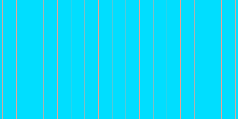 #00deff, #eba393 vertical lines, two pixels wide, forty-four pixels apart