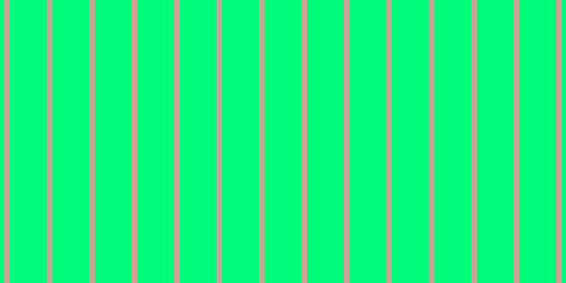#00fa79, #caa393 vertical lines, eight pixels wide, fifty-two pixels apart