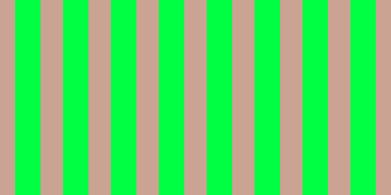 #00ff42, #caa393 vertical lines, forty-six pixels wide, fifty-two pixels apart