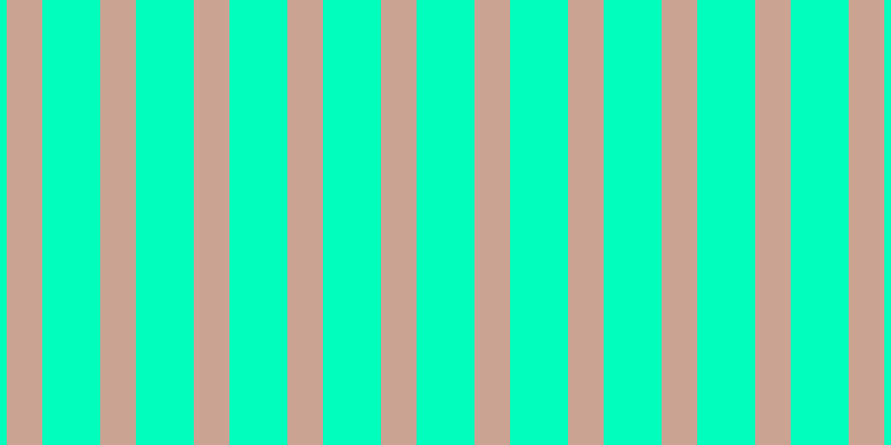 #00ffbd, #caa393 vertical lines, thirty-two pixels wide, fifty-two pixels apart