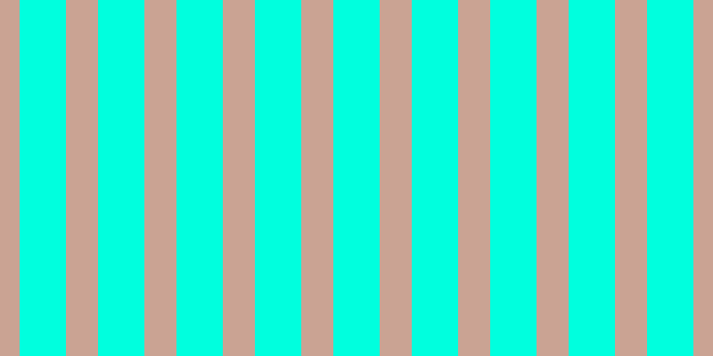 #00ffde, #caa393 vertical lines, thirty-six pixels wide, fifty-two pixels apart
