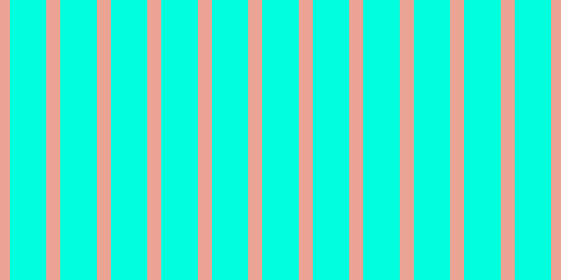 #00ffde, #eba393 vertical lines, twenty pixels wide, fifty-two pixels apart