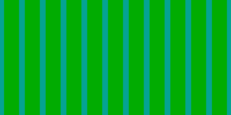 #01ac01, #04a393 vertical lines, twenty pixels wide, fifty-two pixels apart