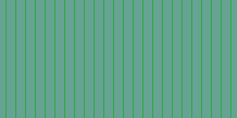 #01ac01, #67a393 vertical lines, thirty-one pixels wide, two pixels apart