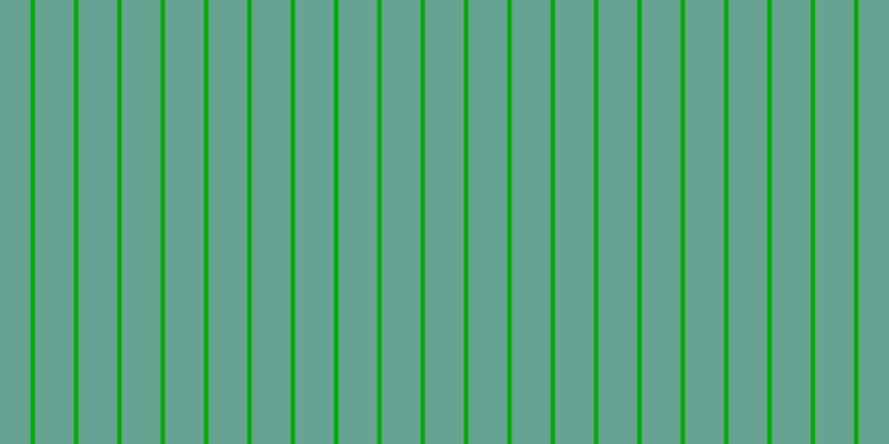 #01ac01, #67a393 vertical lines, thirty-five pixels wide, four pixels apart