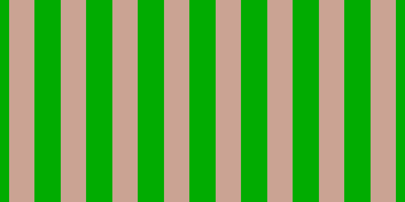 #01ac01, #caa393 vertical lines, fifty pixels wide, fifty-two pixels apart