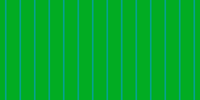 #01ac22, #04a393 vertical lines, six pixels wide, fifty-two pixels apart