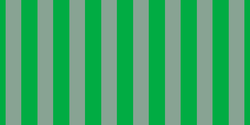 #01ac43, #88a393 vertical lines, fifty pixels wide, fifty-two pixels apart