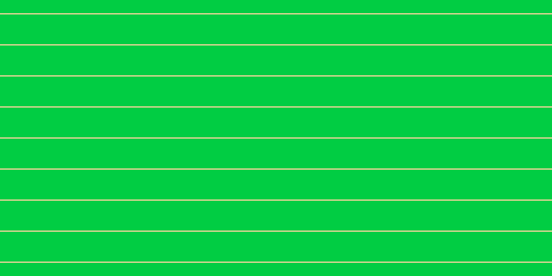 #01cd43, #dbd393 horizontal lines, two pixels wide, forty-three pixels apart
