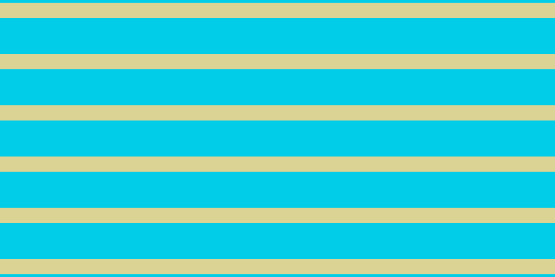 #01cde8, #dbd393 horizontal lines, twenty-two pixels wide, fifty-two pixels apart