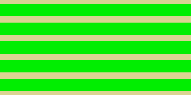 #01ee01, #dbd393 horizontal lines, twenty-seven pixels wide, fifty-two pixels apart