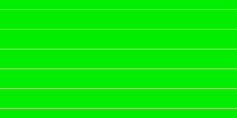 #01ee01, #fcd393 horizontal lines, two pixels wide, sixty-five pixels apart