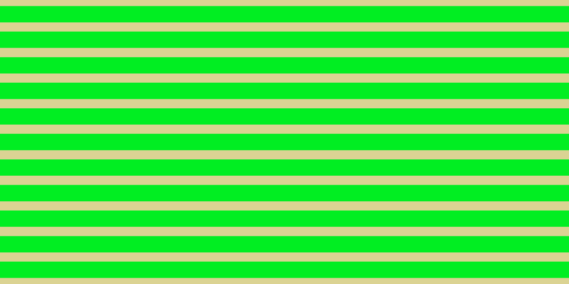 #01ee22, #dbd393 horizontal lines, thirteen pixels wide, twenty-three pixels apart