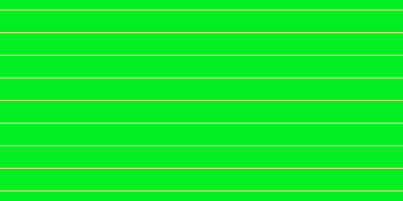 #01ee22, #fcd393 horizontal lines, two pixels wide, forty-three pixels apart