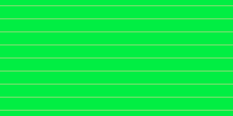 #01ee43, #dbd393 horizontal lines, two pixels wide, forty-three pixels apart