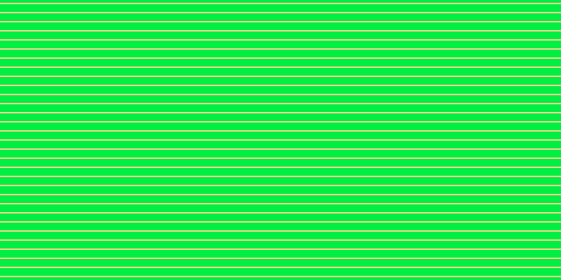 #01ee43, #fcd393 horizontal lines, two pixels wide, eleven pixels apart