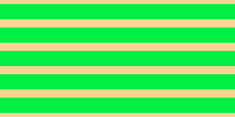#01ee43, #fcd393 horizontal lines, twenty-eight pixels wide, fifty-two pixels apart