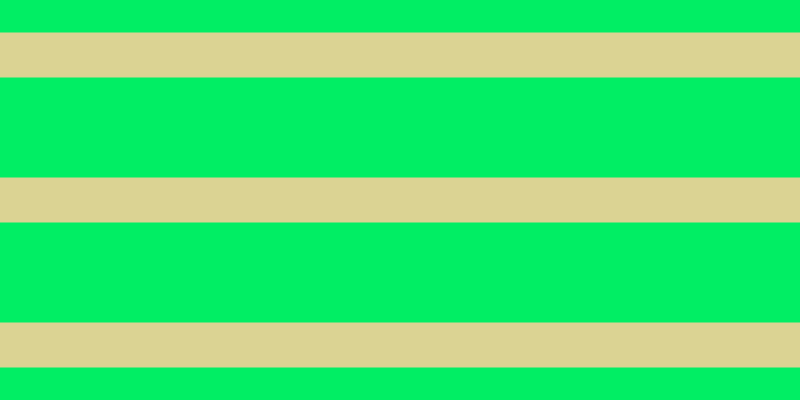 #01ee64, #dbd393 horizontal lines, forty-five pixels wide, one hundred pixels apart