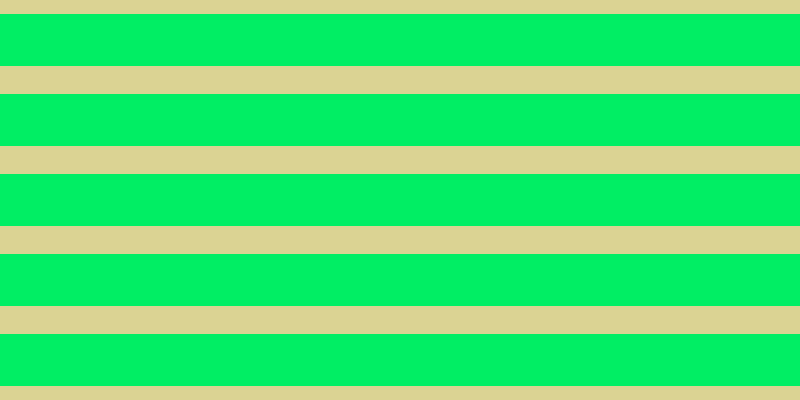 #01ee64, #dbd393 horizontal lines, twenty-eight pixels wide, fifty-two pixels apart