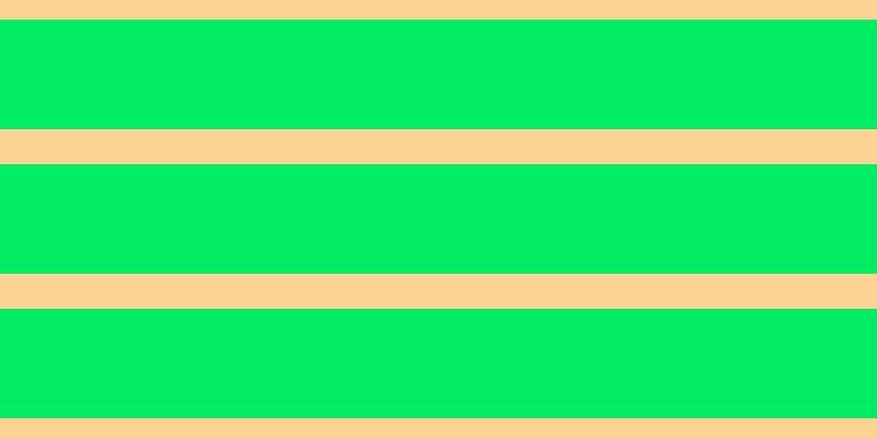 #01ee64, #fcd393 horizontal lines, thirty-two pixels wide, one hundred pixels apart