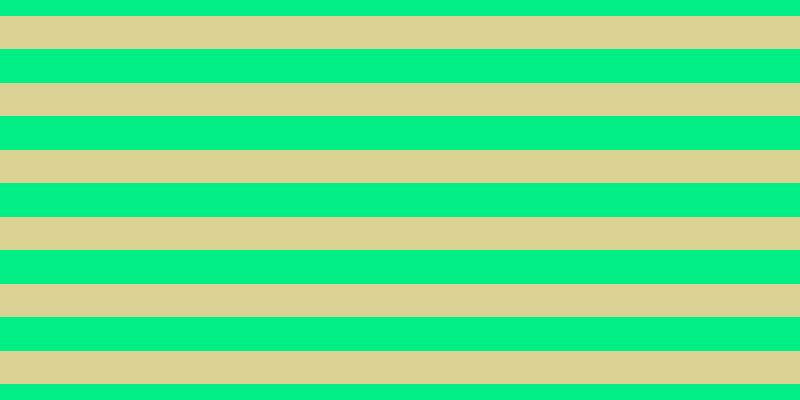 #01ee85, #dbd393 horizontal lines, thirty-three pixels wide, thirty-four pixels apart