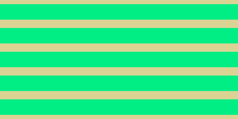 #01ee85, #dbd393 horizontal lines, twenty-eight pixels wide, fifty-two pixels apart