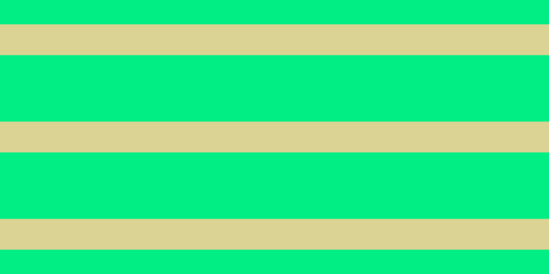 #01ee85, #dbd393 horizontal lines, forty-five pixels wide, ninety-seven pixels apart