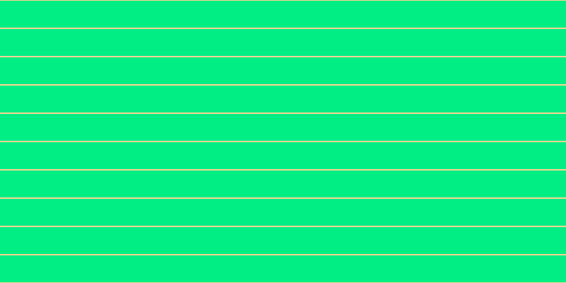 #01ee85, #fcd393 horizontal lines, two pixels wide, thirty-eight pixels apart