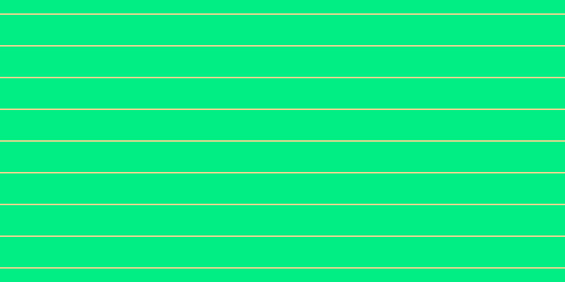 #01ee85, #fcd393 horizontal lines, two pixels wide, forty-three pixels apart