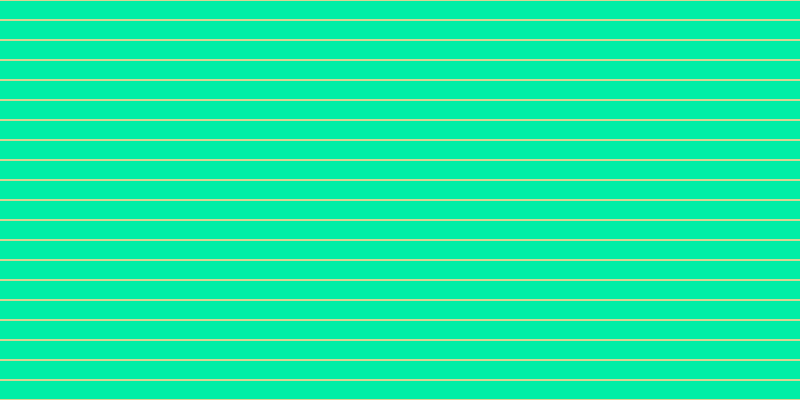#01eea6, #dbd393 horizontal lines, two pixels wide, eighteen pixels apart