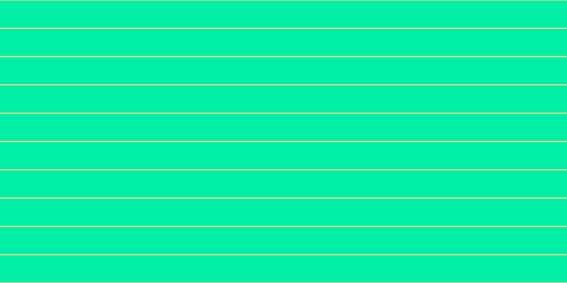 #01eea6, #dbd393 horizontal lines, two pixels wide, thirty-eight pixels apart