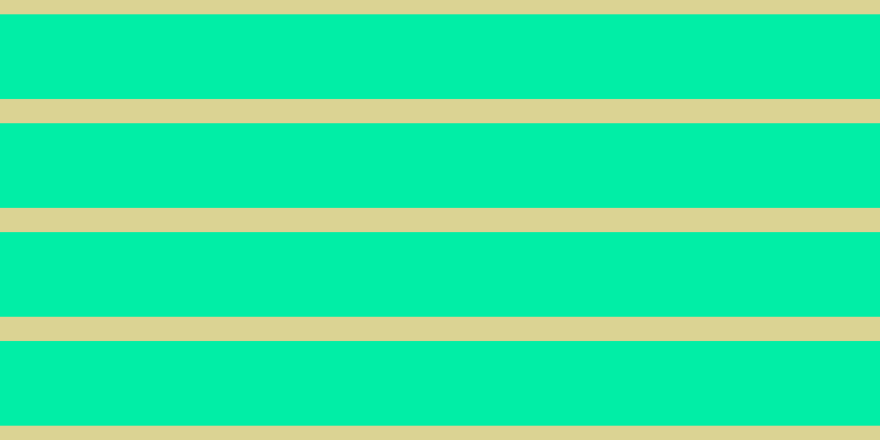 #01eea6, #dbd393 horizontal lines, twenty-two pixels wide, seventy-seven pixels apart