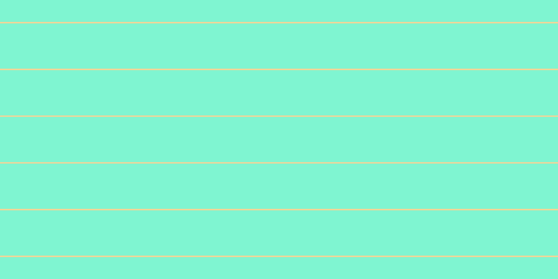 #01eea6 (50%), #fcd393 horizontal lines, two pixels wide, sixty-five pixels apart